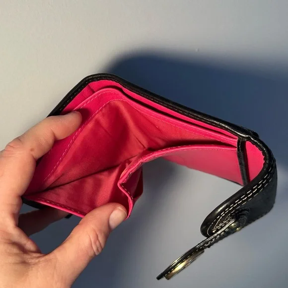 Coach‎ Y2K Legacy Turnlock Wallet Black Leather & Brass - Picture 9 of 14